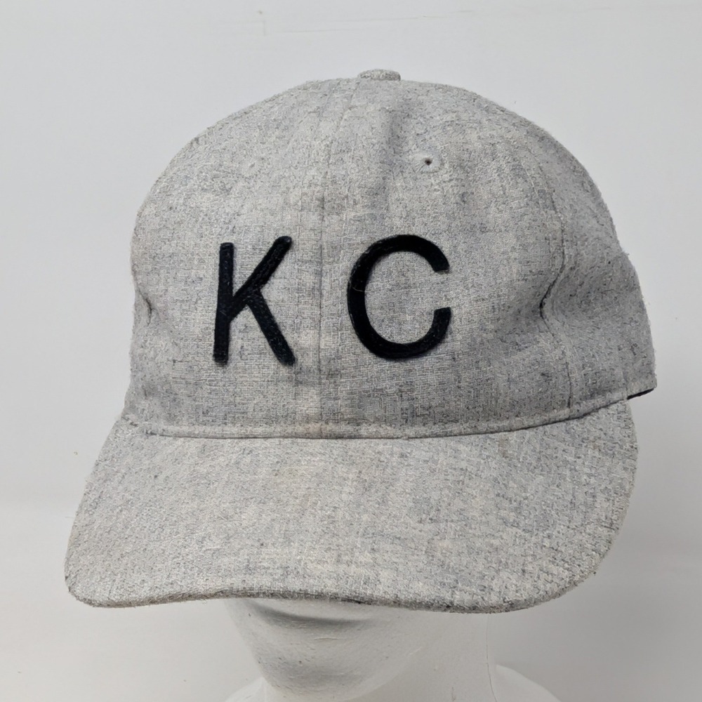 Baldwin Kansas City KC Wool Blend Fitted Baseball Hat Gray Size 7 1/4 USA